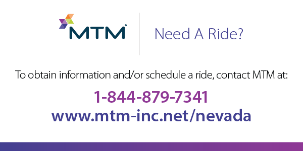 Need Transportation? Call MTM for scheduling and restrictions